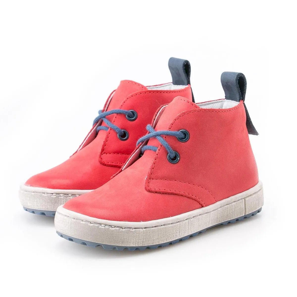 (2150-15/2242-15) Emel red Lace Up Trainers