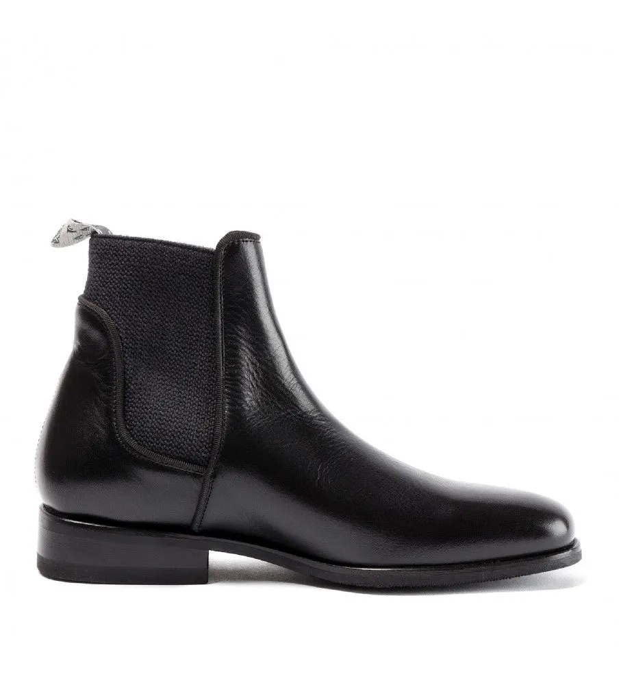 33060<br> Jumping boots in black calf leather