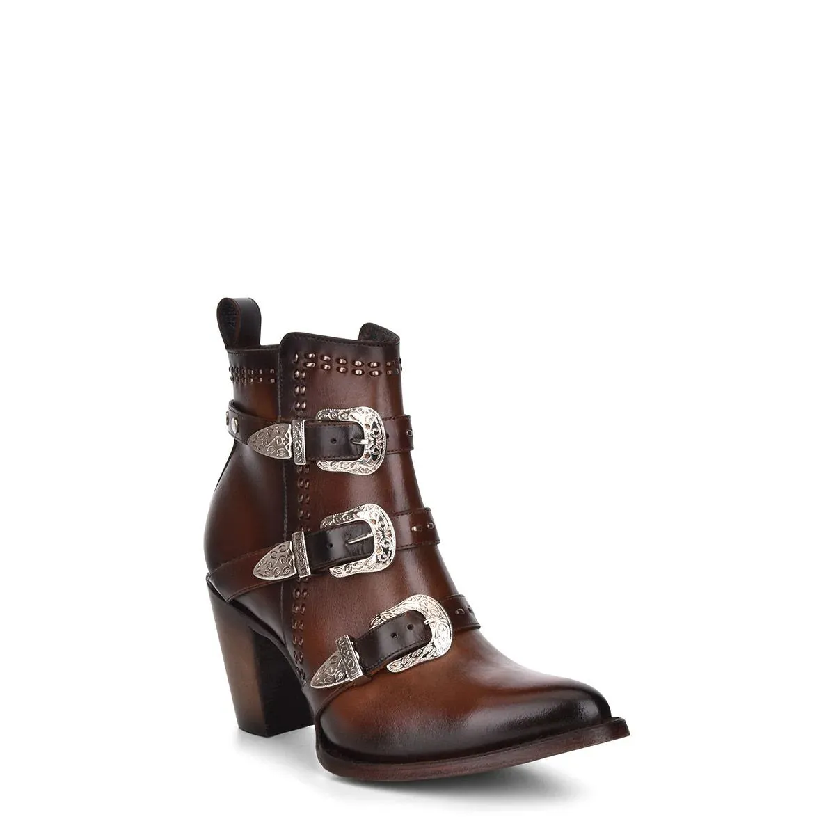 3F62RS- Cuadra maple cowhide ankle boots for women