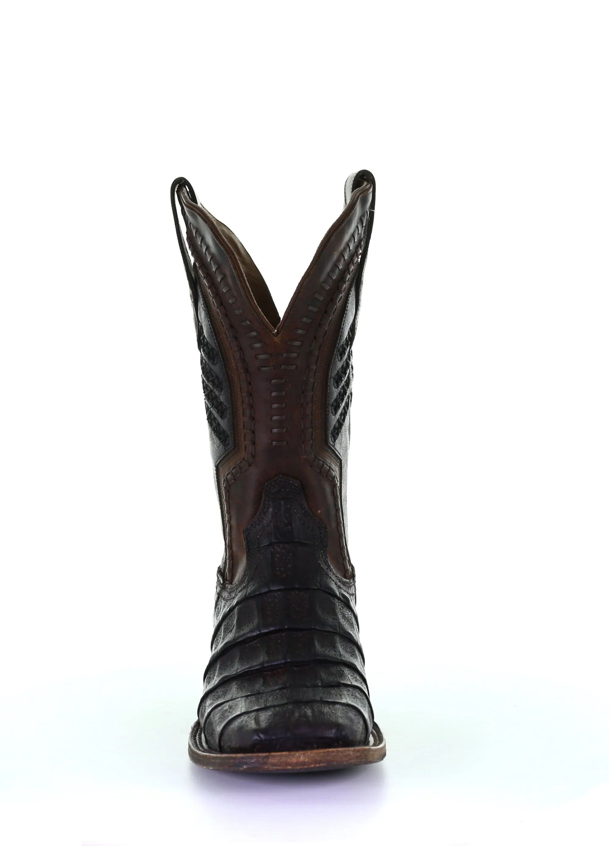 A3878 - Corral brown western cowboy caiman boots for men