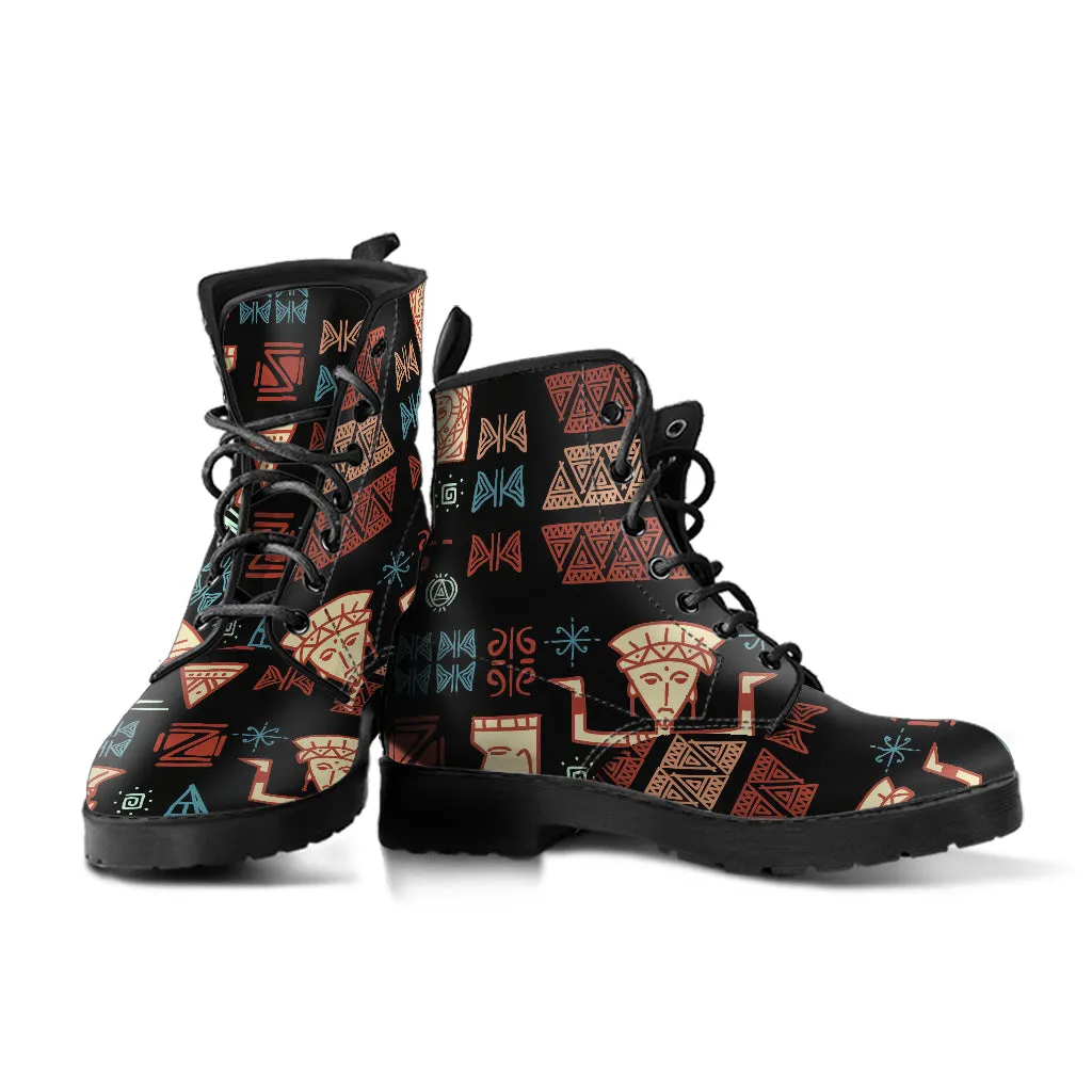 Aztec Tribal Vegan Boots