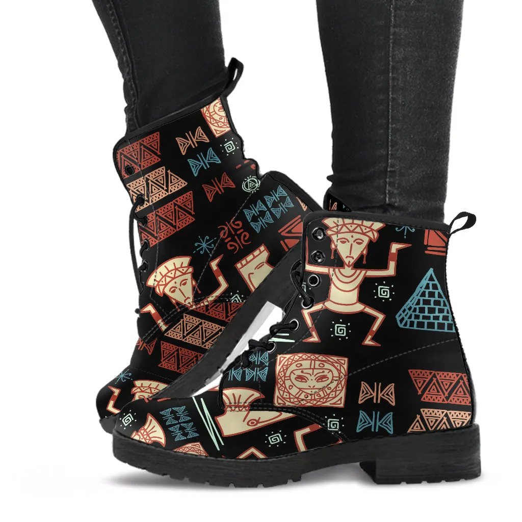 Aztec Tribal Vegan Boots