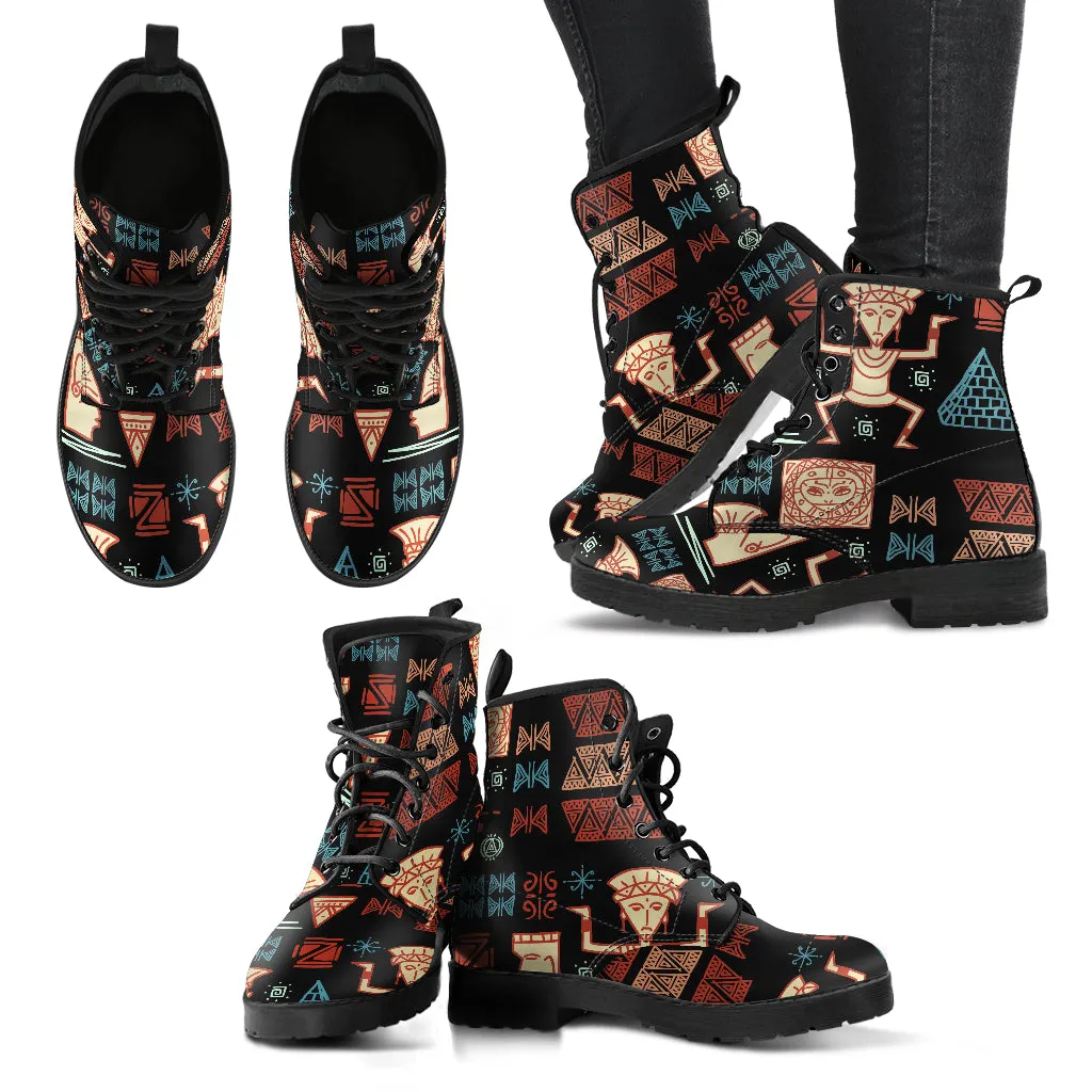 Aztec Tribal Vegan Boots