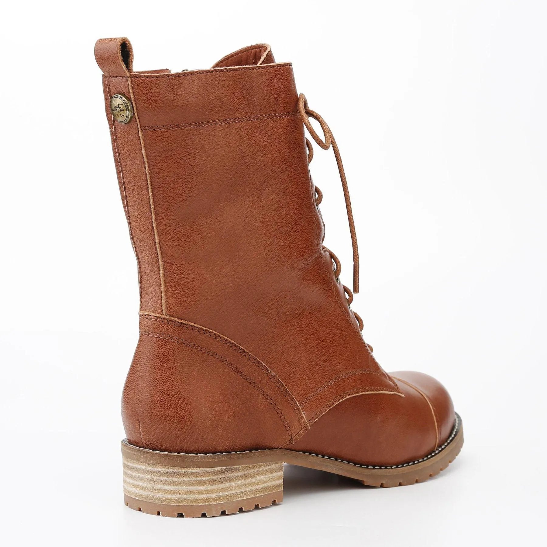 Bali - Leather Lace Up Sheepskin Boot