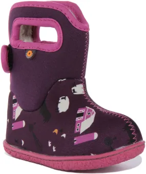 Bogs Baby Bogs Farm In Purple For Infants