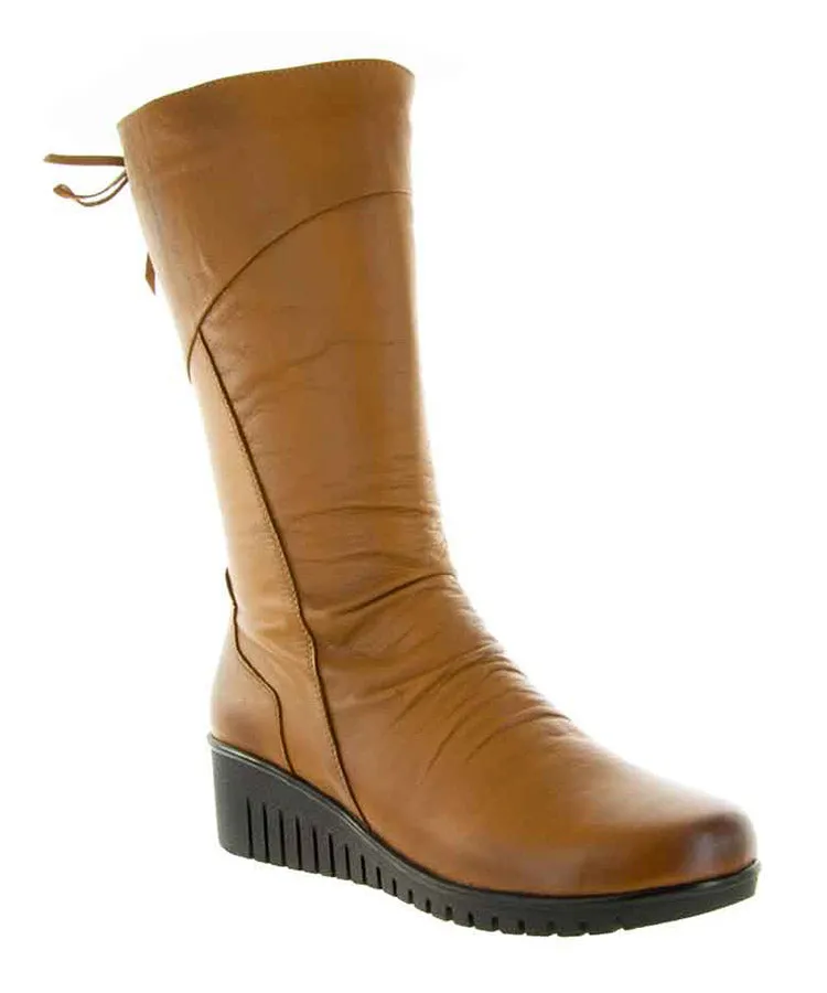 Cabello Elsie Tan Leather Calf Boot