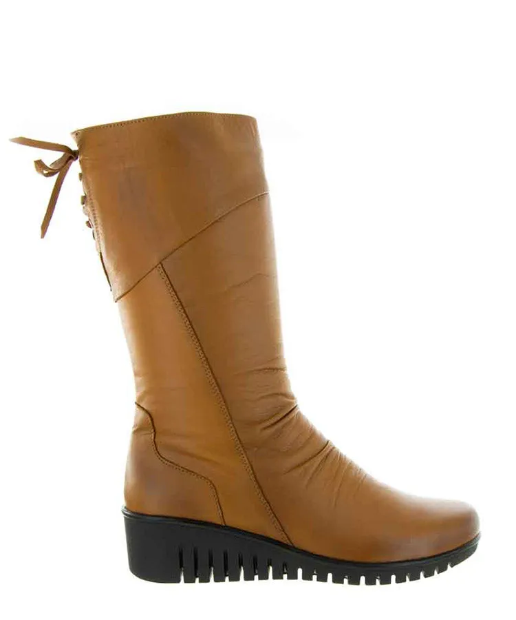 Cabello Elsie Tan Leather Calf Boot