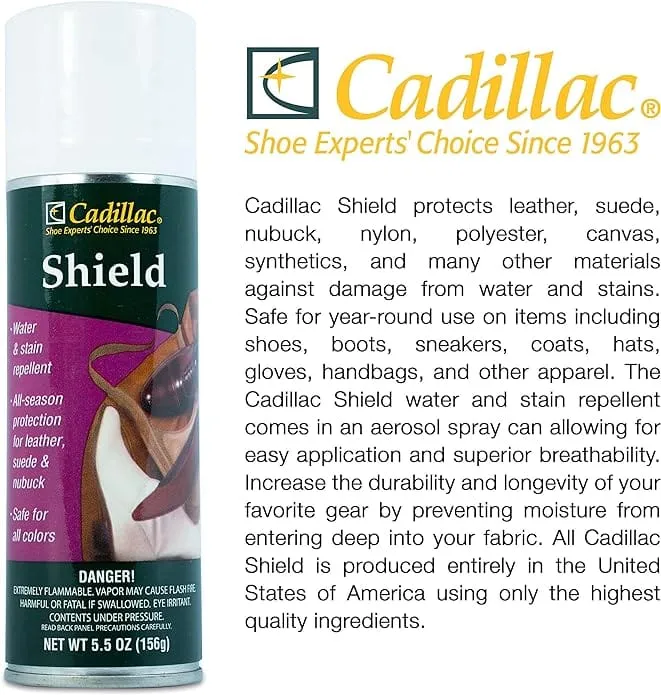 Cadillac Shield Water and Stain - Leather and Fabric Protector Spray - 5.5 oz