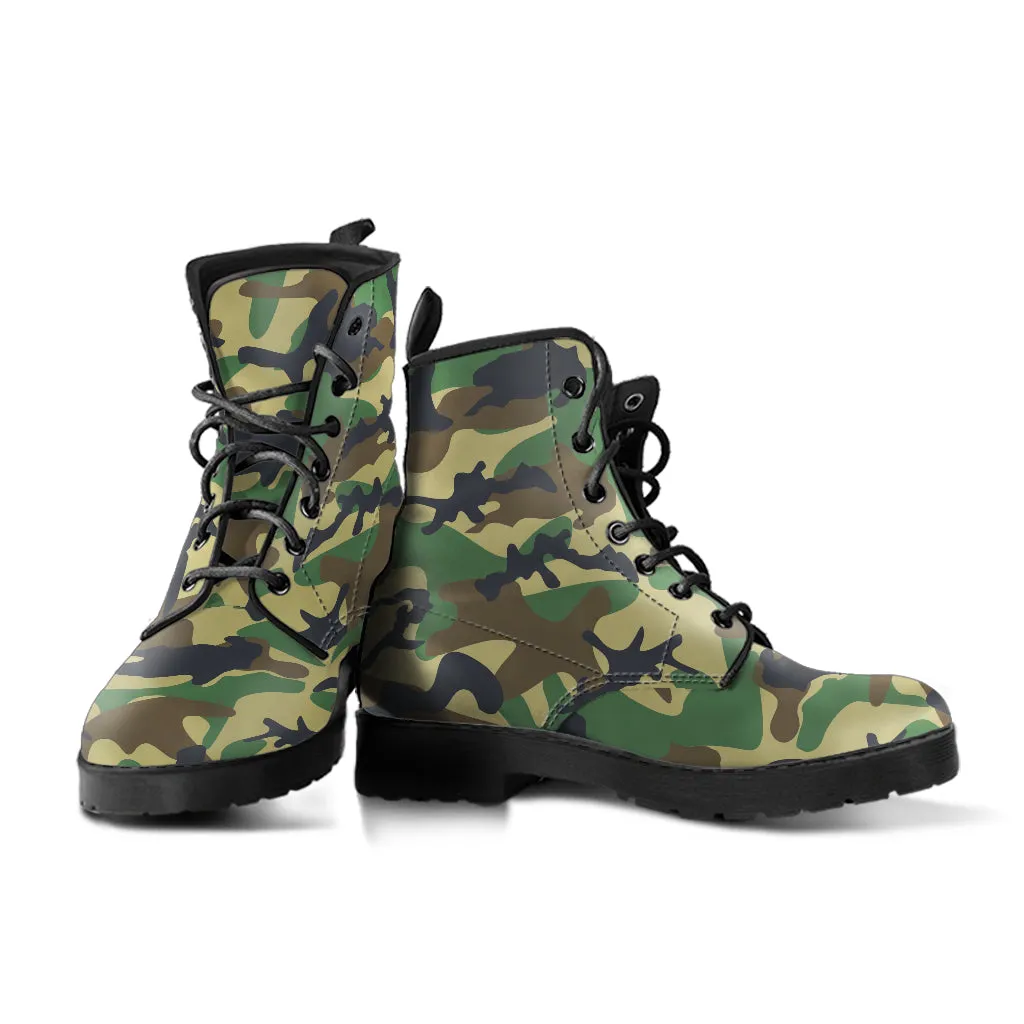 Camo Vegan Leather Boots