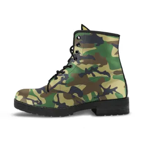 Camo Vegan Leather Boots