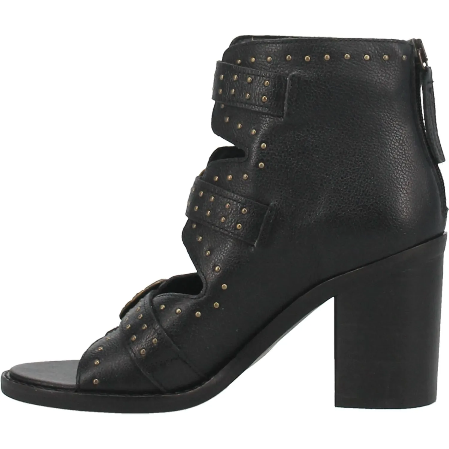 *DISCONTINUED* Dingo | Ziggy Leather Heeled Sandal in Black | Last Chance Size 10