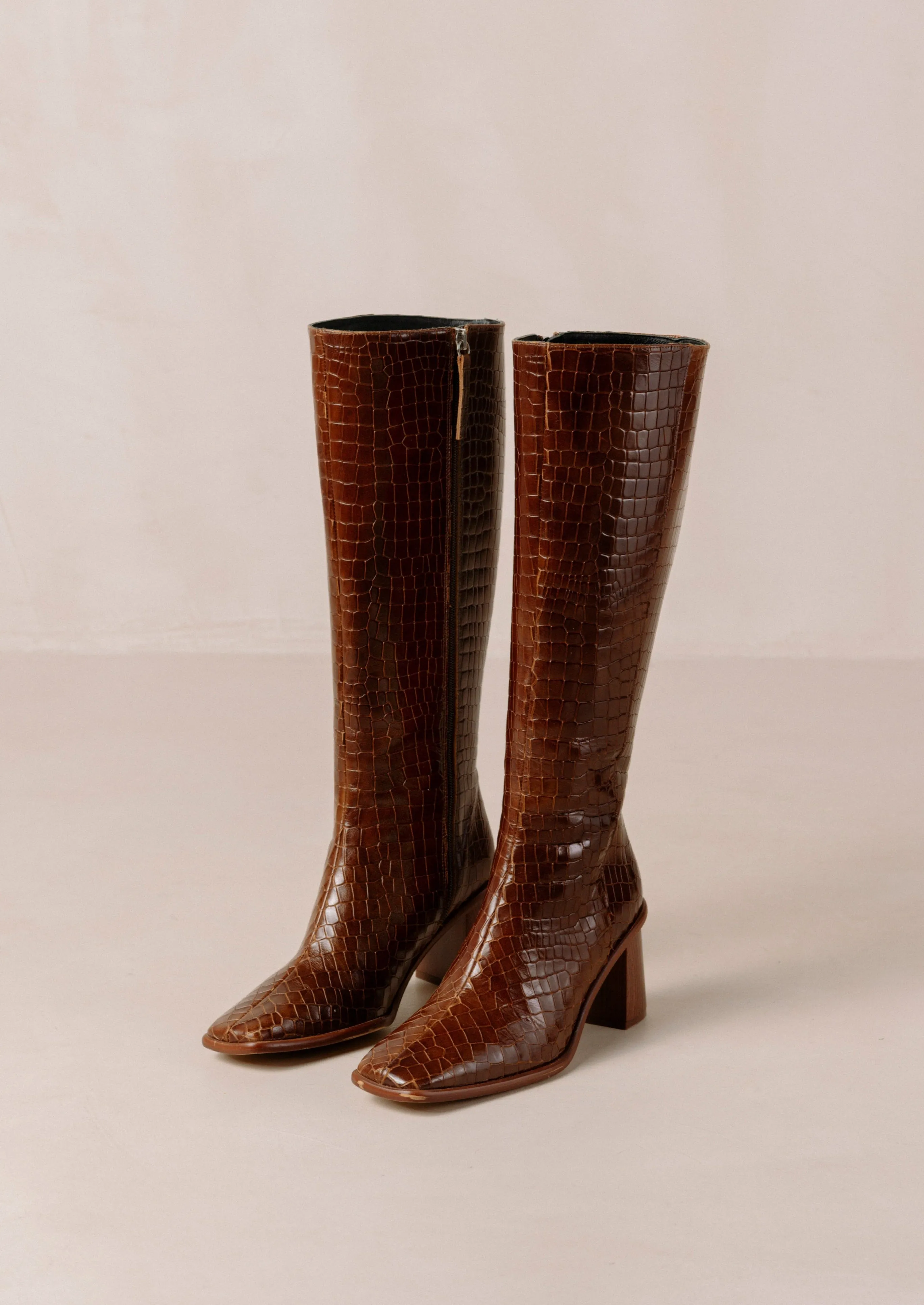 East Alli Brown Leather Boots