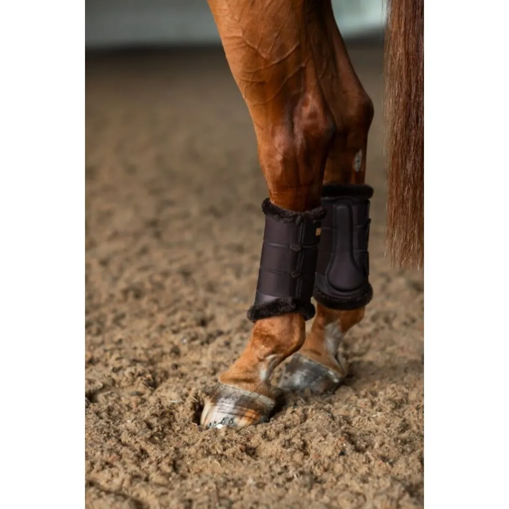 Equestrian Stockholm Fleece Lined Brushing Boots Set of 2 Moonless Night