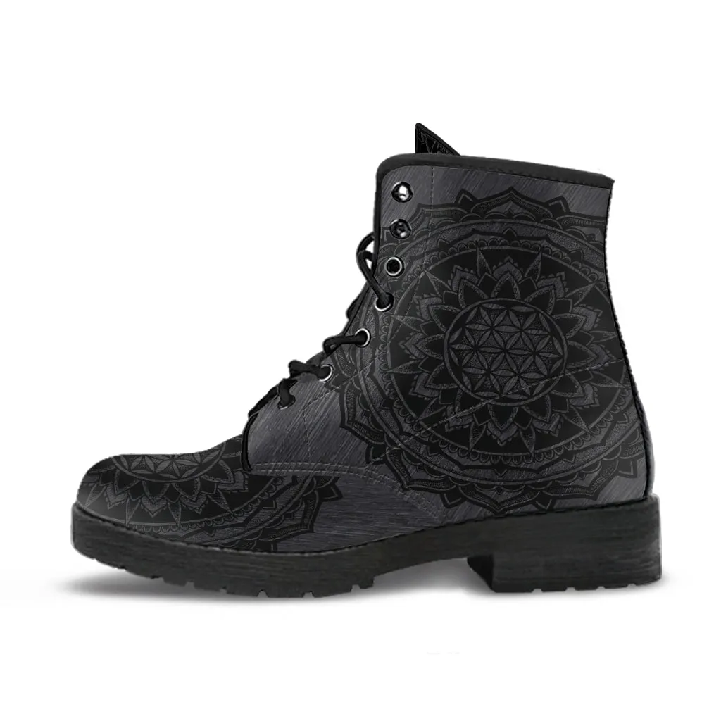 Flower of Life Custom Vegan Boots