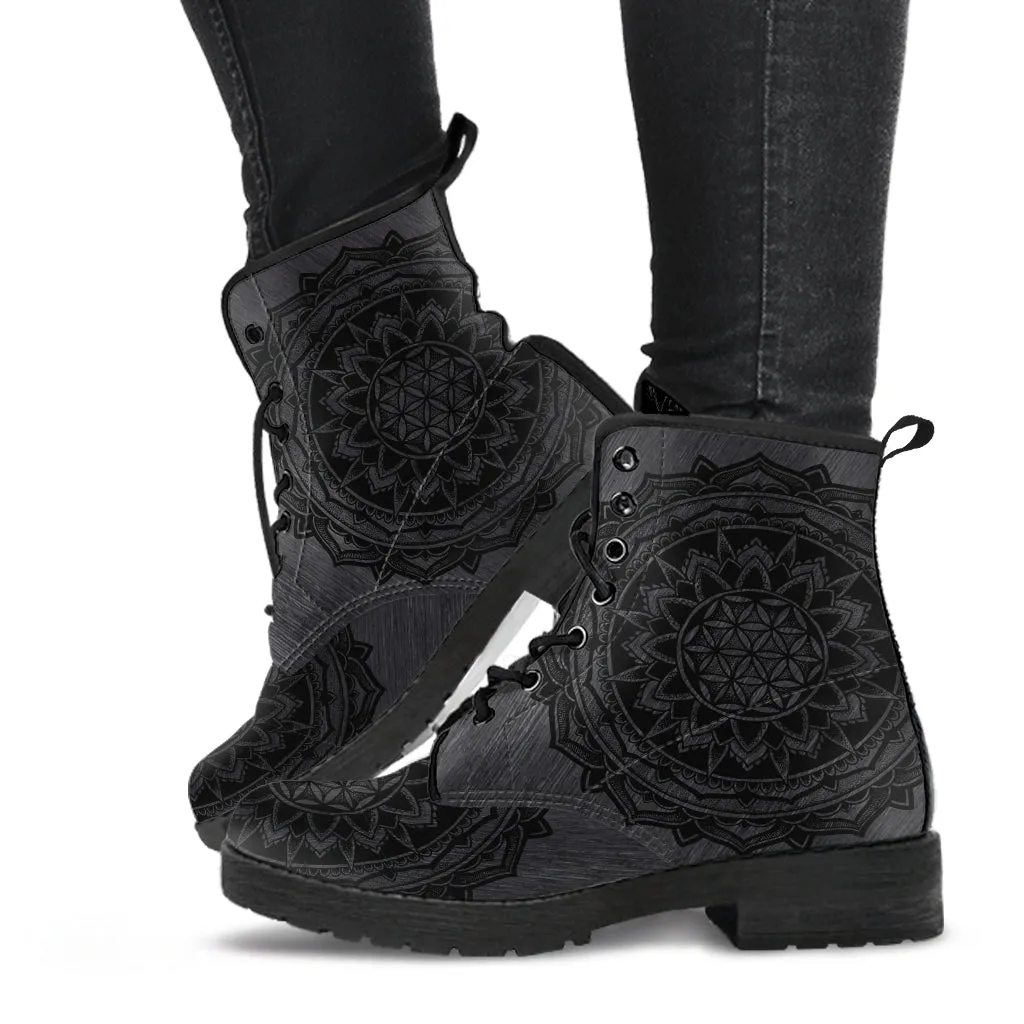 Flower of Life Custom Vegan Boots