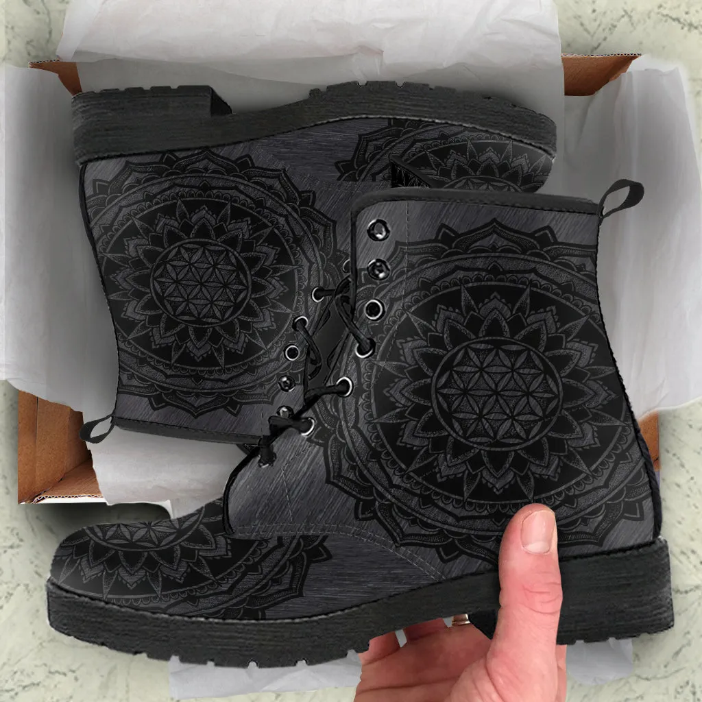 Flower of Life Custom Vegan Boots