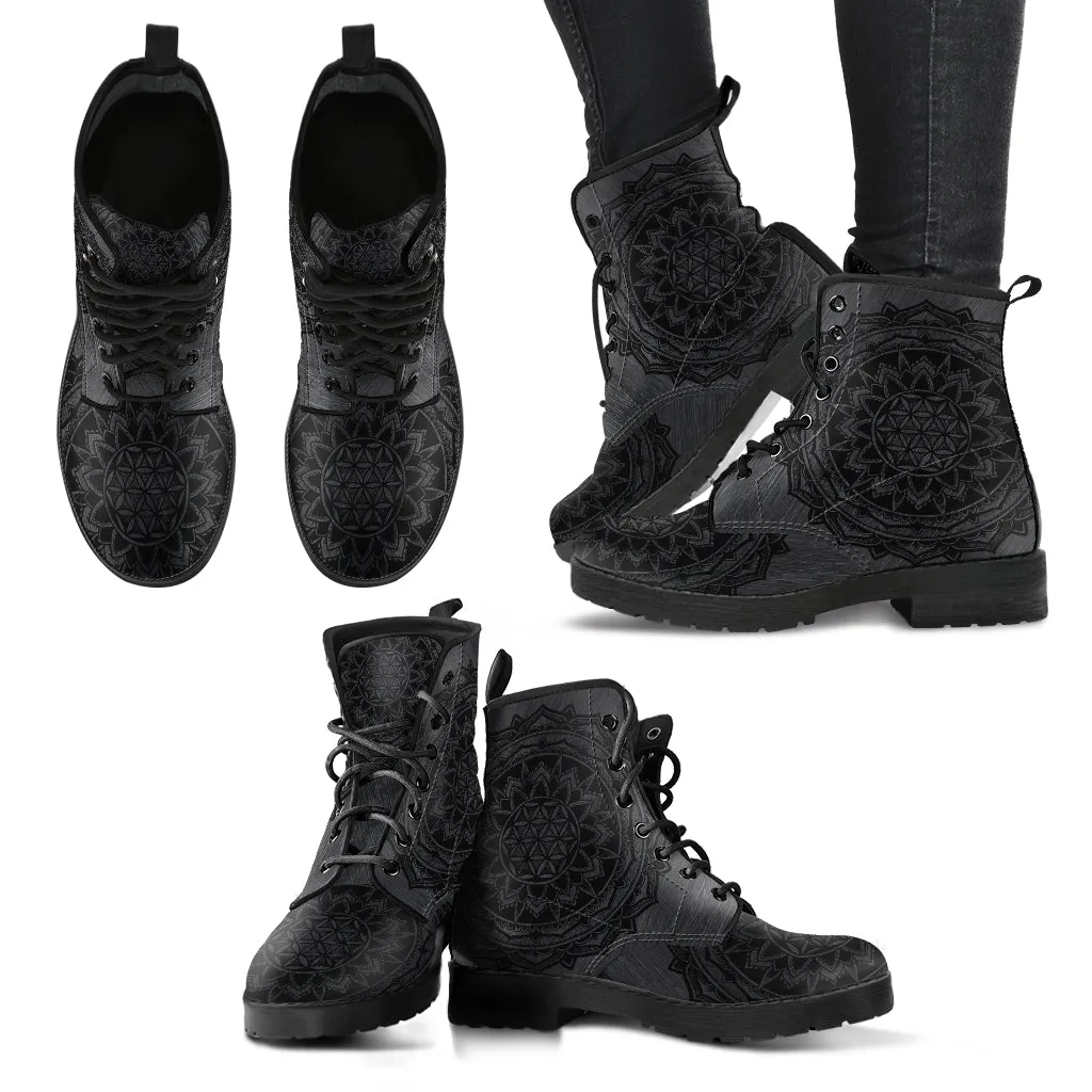 Flower of Life Custom Vegan Boots