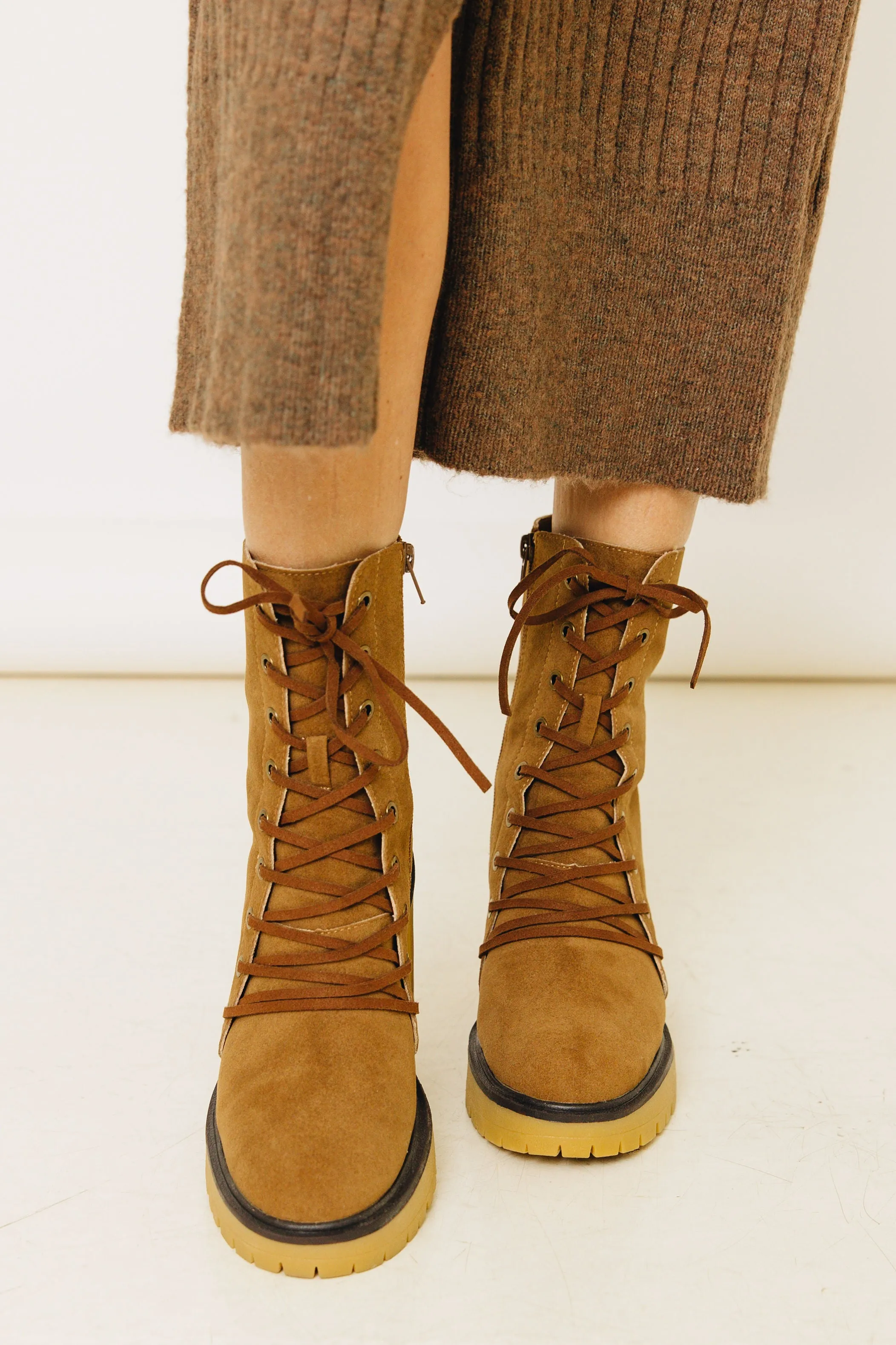 Jenna - Platform Military Boots