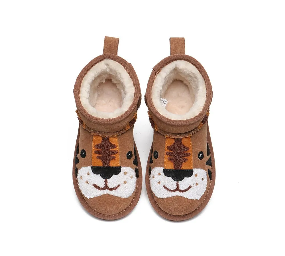 Kids Sheepskin Boots Tiger