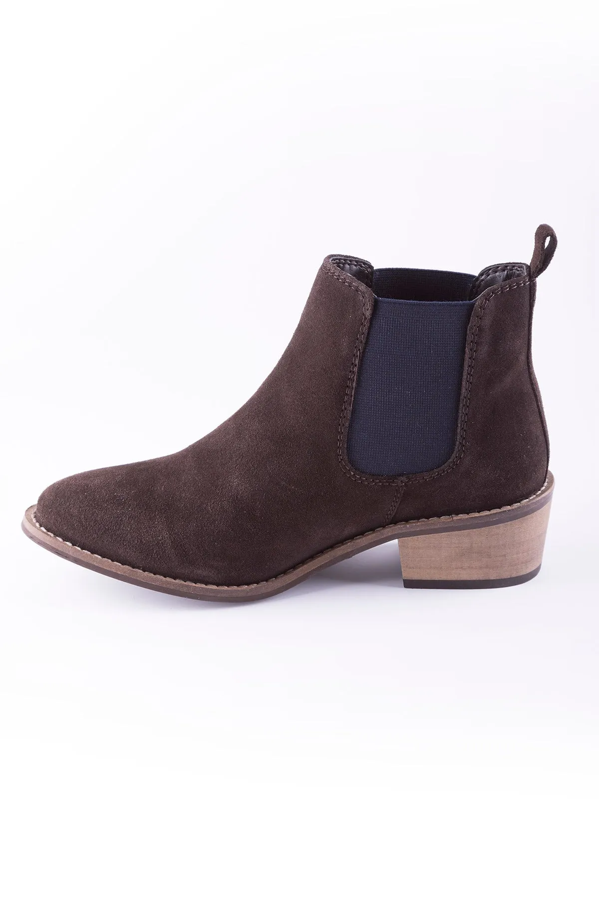 Ladies Kirby Suede Heeled Boots