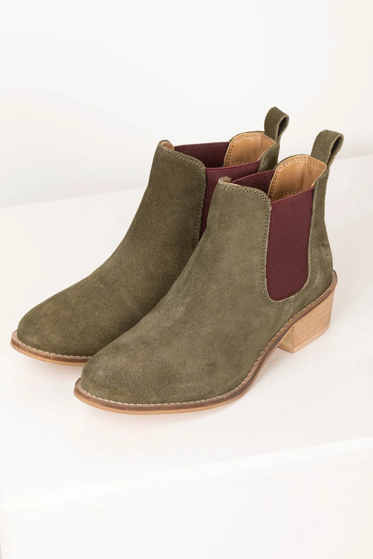 Ladies Suede Chelsea Boots with Heel -  Kirby II