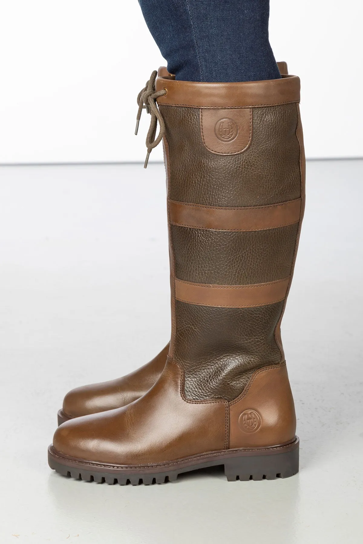 Ladies Tall Leather Boots - Tullymore