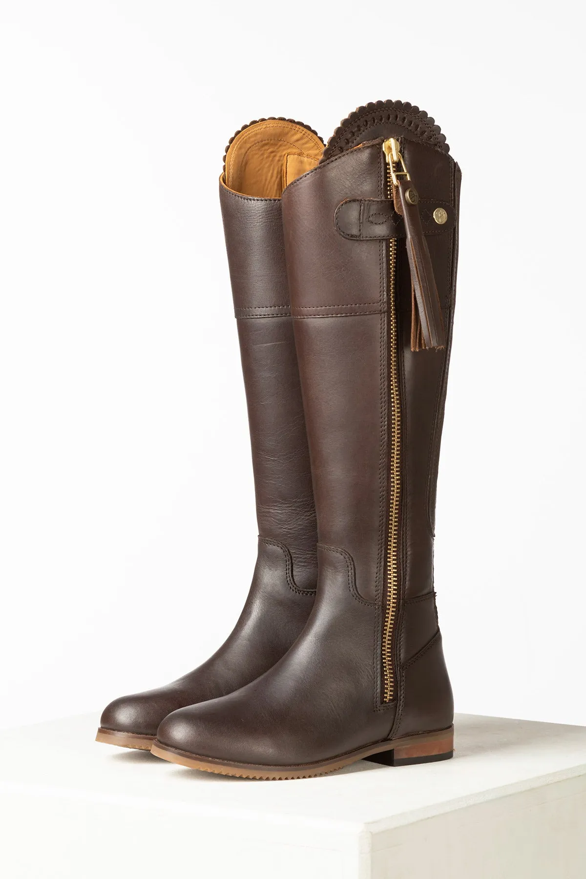 Ladies Tall Leather Country Boots - Helmsley