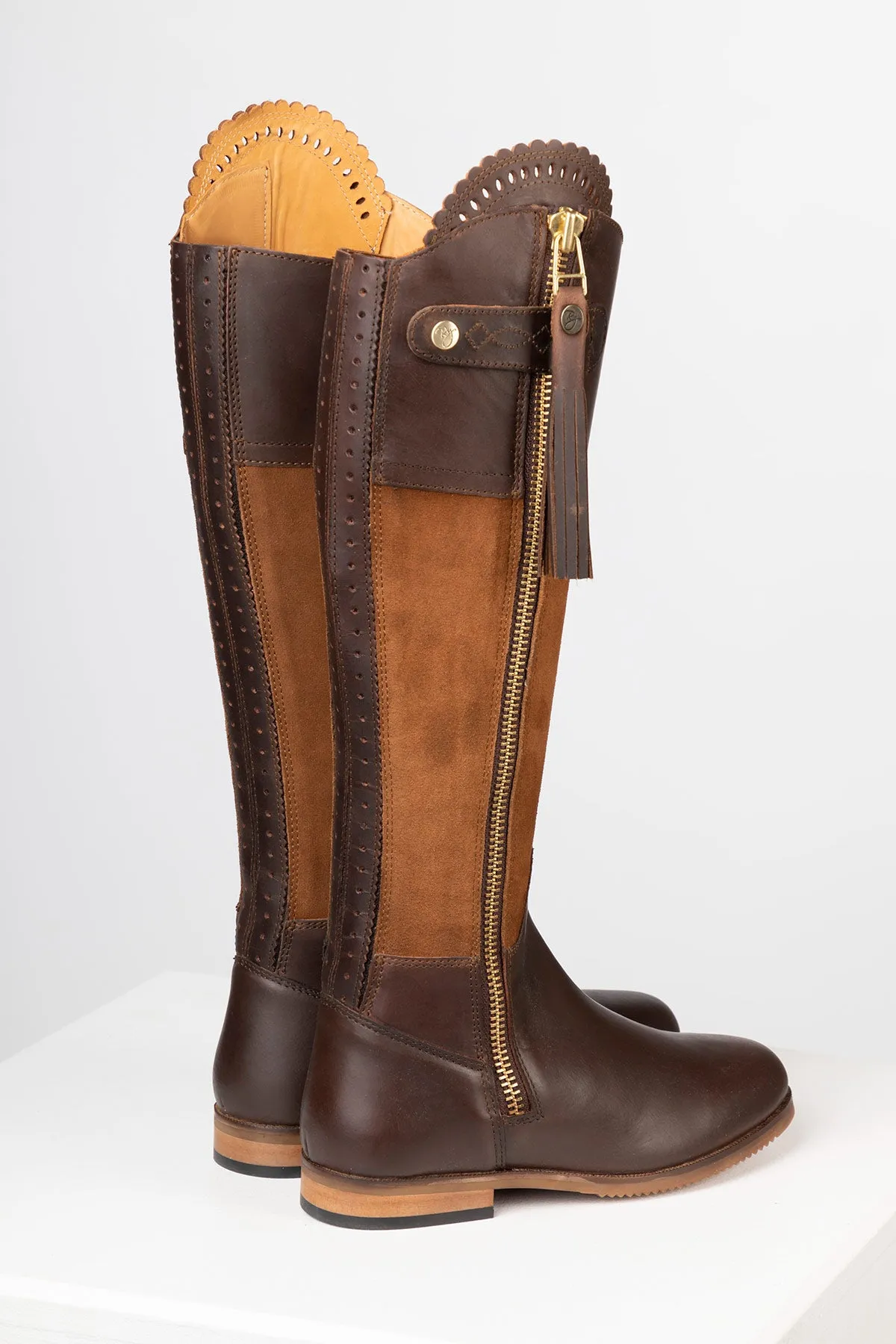 Ladies Tall Suede Country Boots - Helmsley