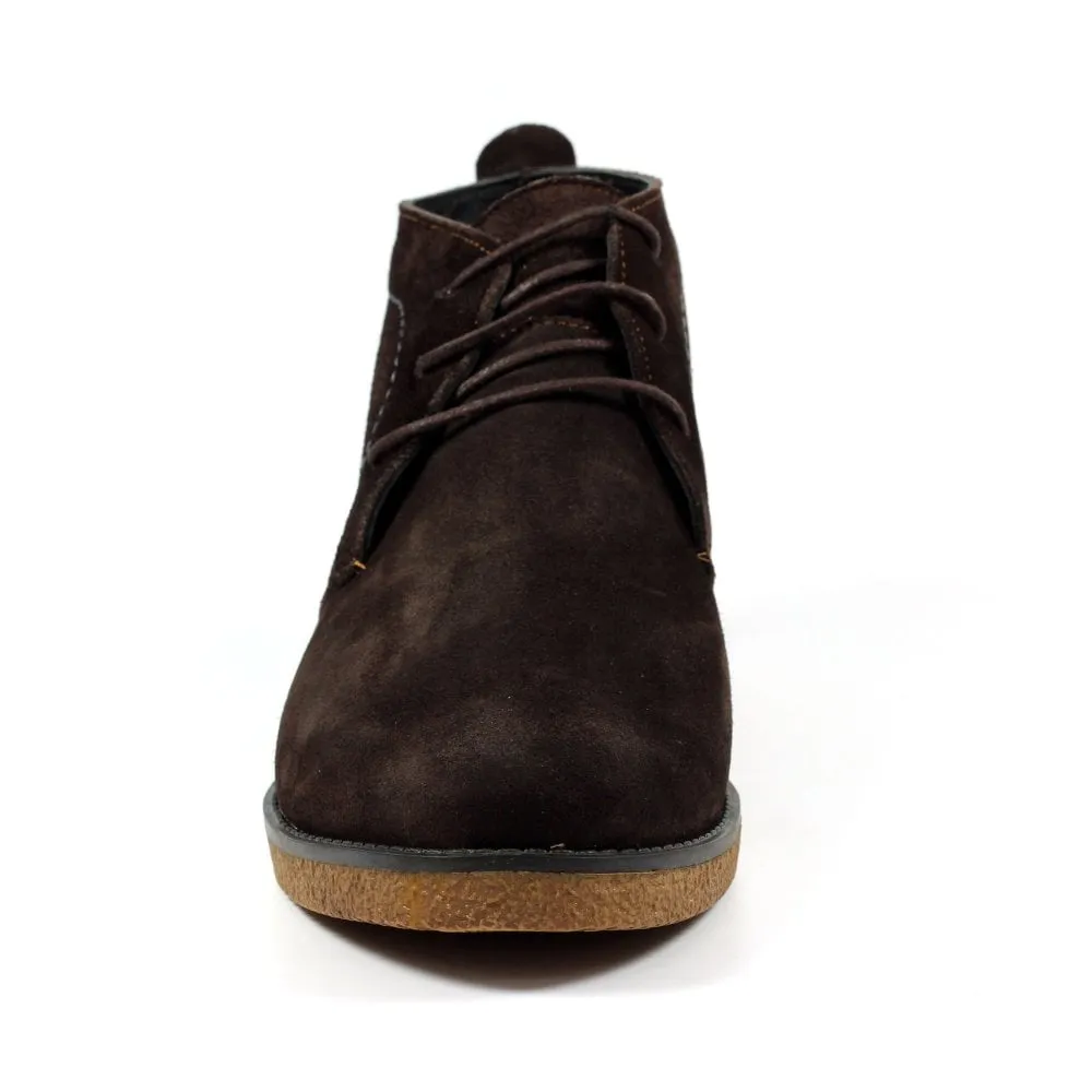 Lazy Dogz Mens Suede Desert Boots Classic Laced Brown Baxter sale