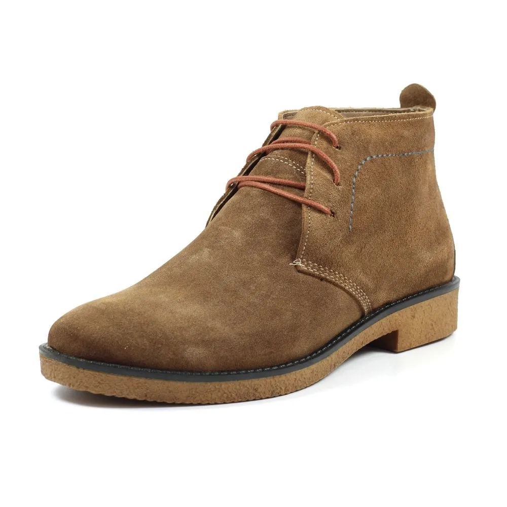 Lazy Dogz Mens Suede Desert Boots Classic Laced Tan Baxter sale