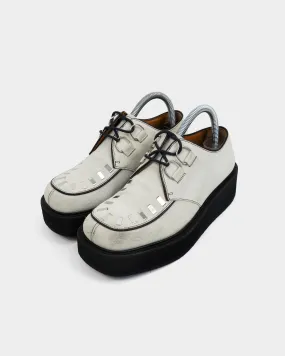 Marni Off-White Suede Laced Brogue Shoes 2000's