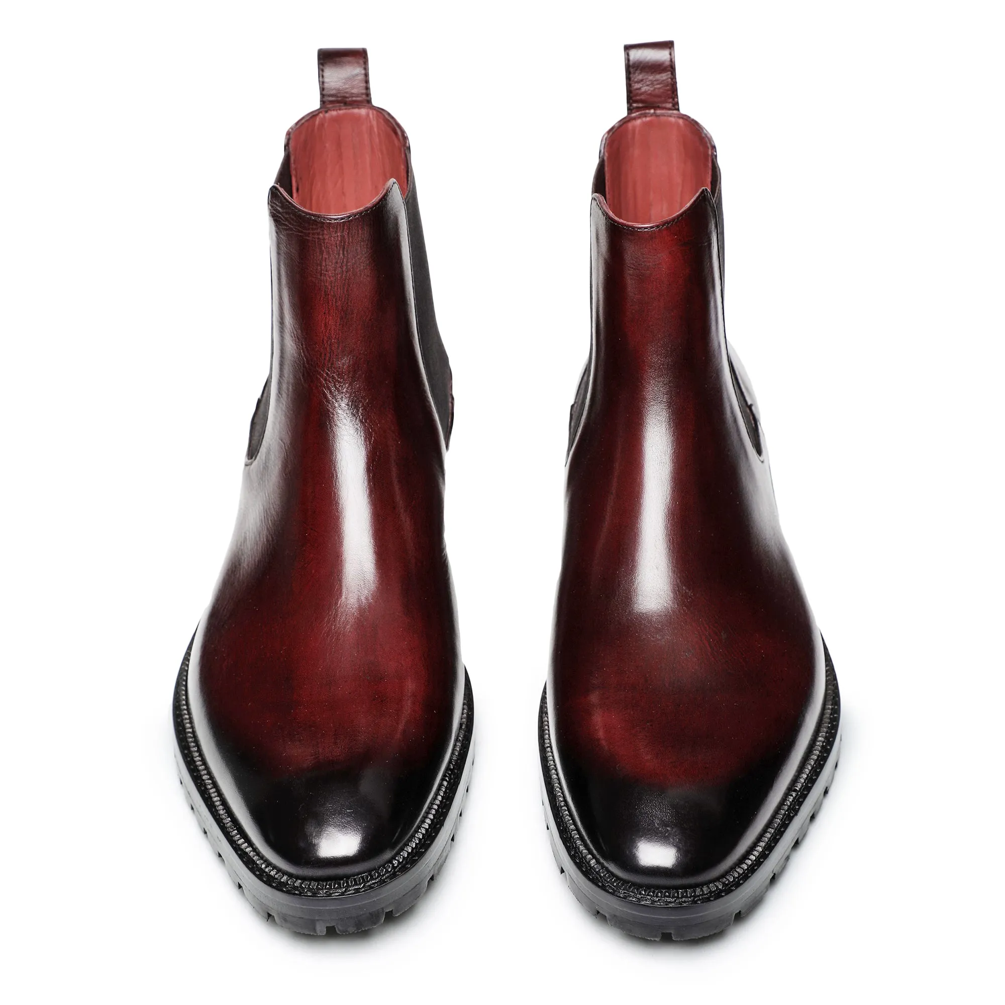 Mens Chelsea Boots - Wine Red