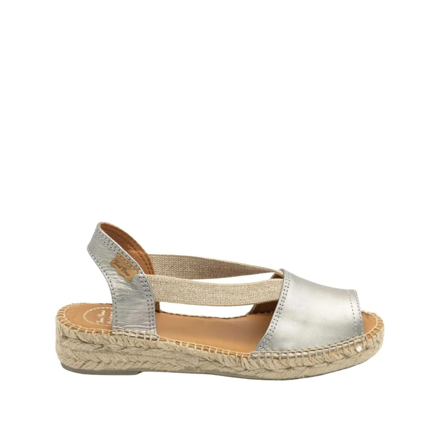 Plain Leather Wedge Espadrille for Women - Etna