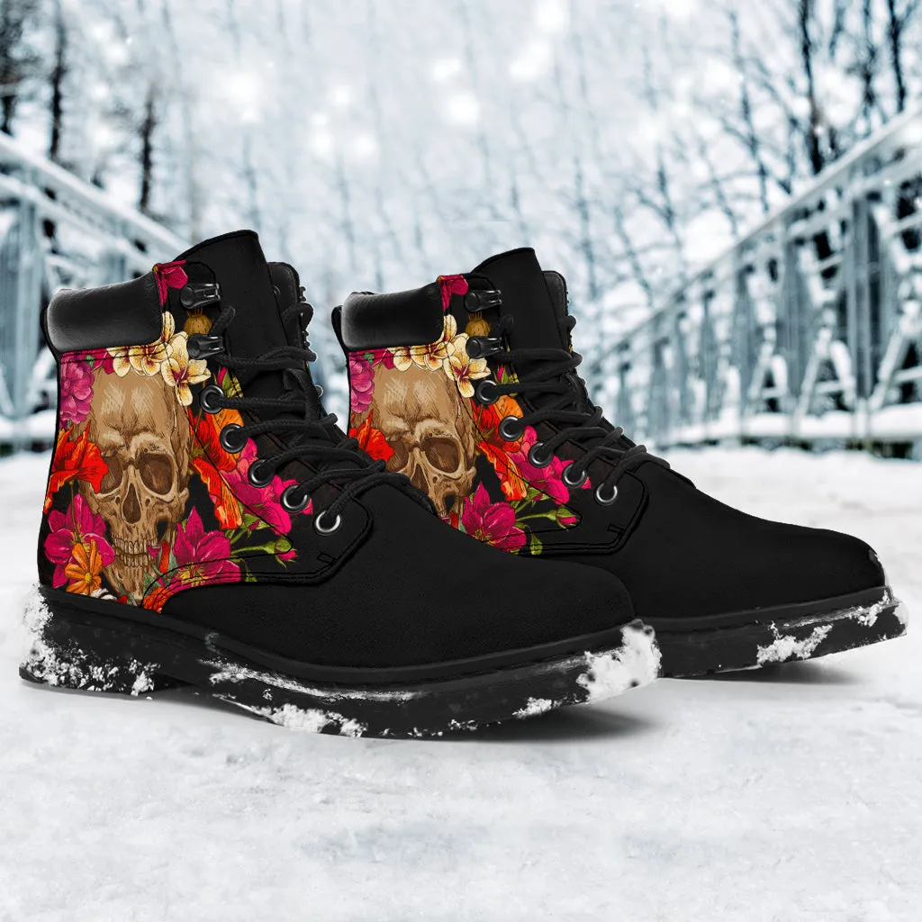 Skull and Roses - All Season Boots