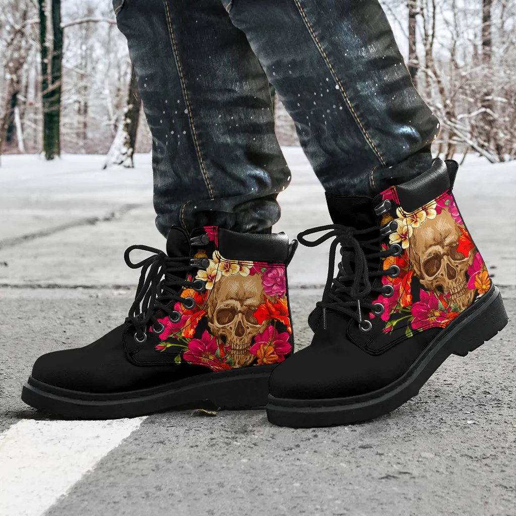 Skull and Roses - All Season Boots