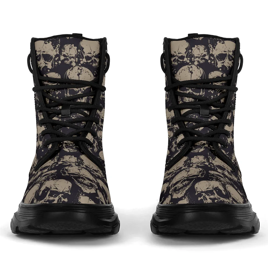 Skull Chunky Boots