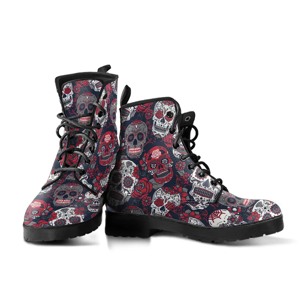 Sugar Skull - Vegan Leather Boots