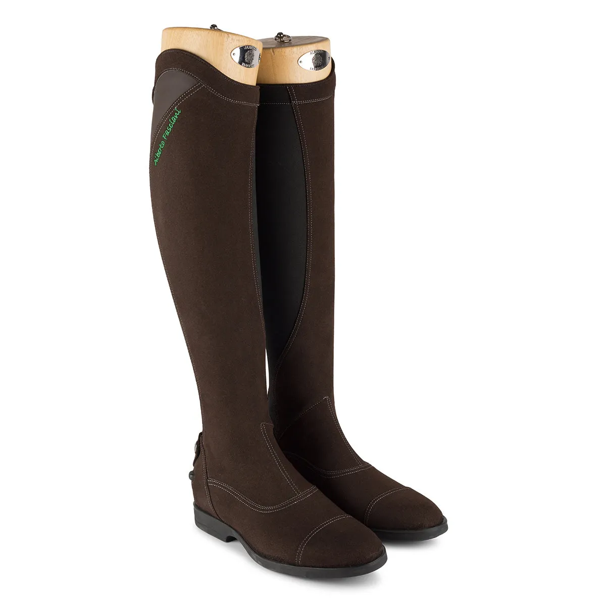 Urbino Vegan Suede<br>Brown riding boots [40 - 46]