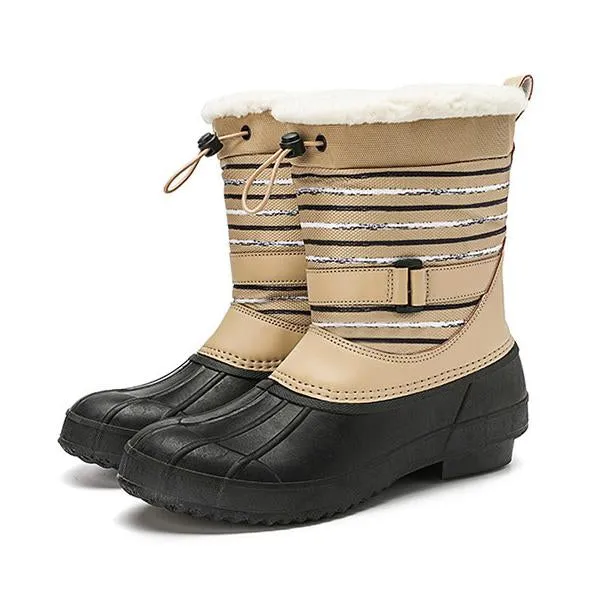 Women's Casual Plush Thick Sole Mid-calf Snow Boots 29788795S